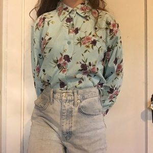 Floral long sleeve button down